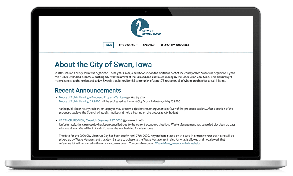 Featured image for “City of Swan, Iowa”